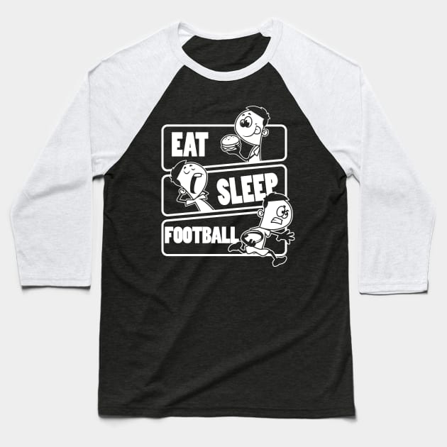 Eat Sleep Football - American Foot ballplayer Gift design Baseball T-Shirt by theodoros20